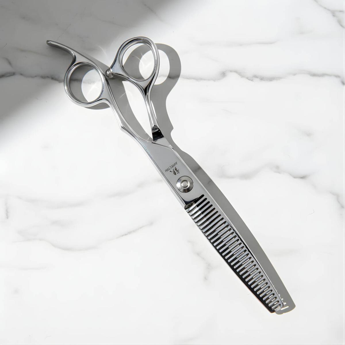 Juntetsu VG10 Offset Thinning Scissors (SKU: JUN-OFF-T60 JUN-OFF-M-4545 SKU: JUN-OFF-S45)