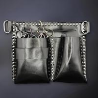 Juntetsu Kuro Flat Holster - 4 Professional Scissors (SKU: JUN-KURO-4PC)