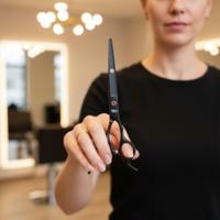 Mina Dark Gem barber scissor offset handle