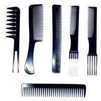 10 piece hair comb set close up showing comb types