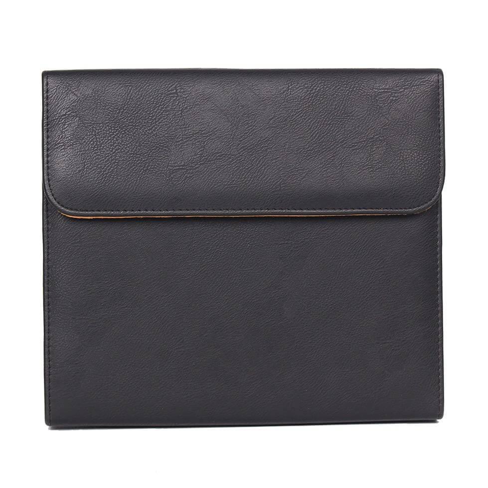 Premium JP Leather Scissor Case, open with divider in place