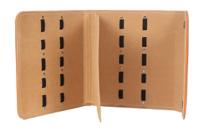 Premium JP Leather Scissor Case, divider removed for open access