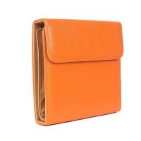 Premium JP Leather Scissor Case in Orange