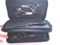 4pcs - Black Leather Scissors Pouch