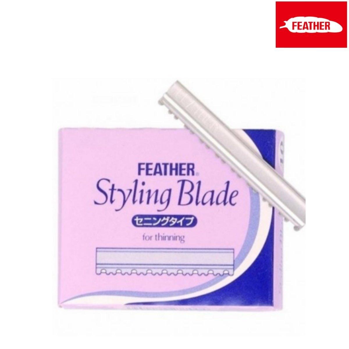 Feather Styling Razor thinning replacement blades, 10-pack (SKU: FEATHER-BLADE-THIN)
