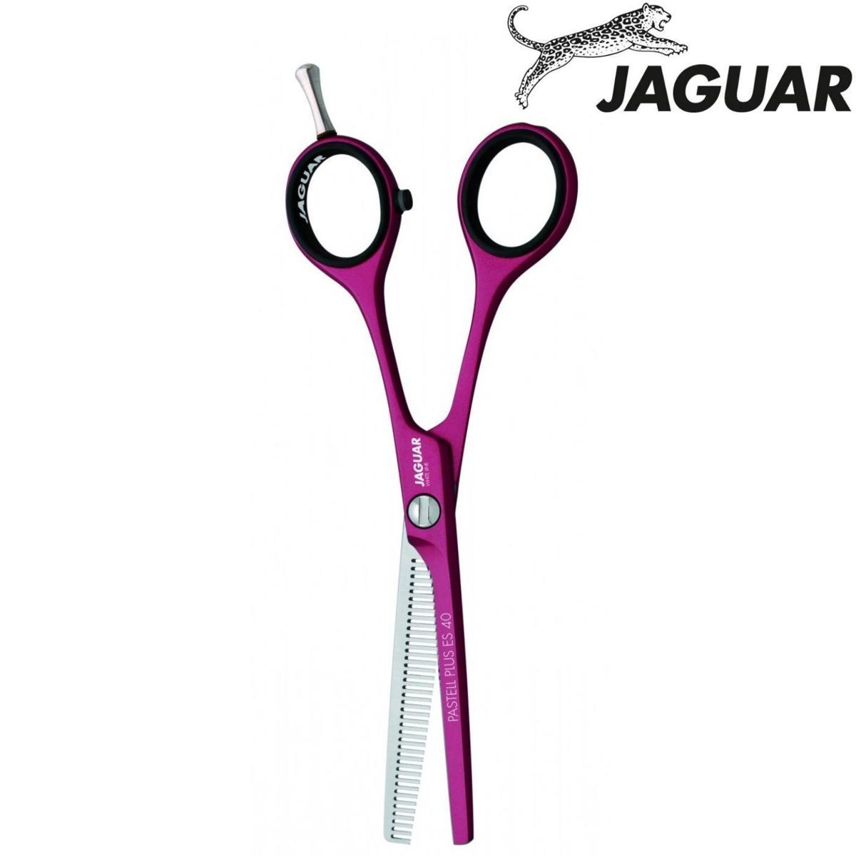 Jaguar Pastell Plus ES40 Pink Chili thinning scissors teeth detail