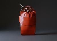 Premium Leather Hairstylist Holster: Protect 5 Hair Shears