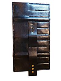 Premium Black Scissor Wallet: 8 Piece Roll-Up Shear Wallet