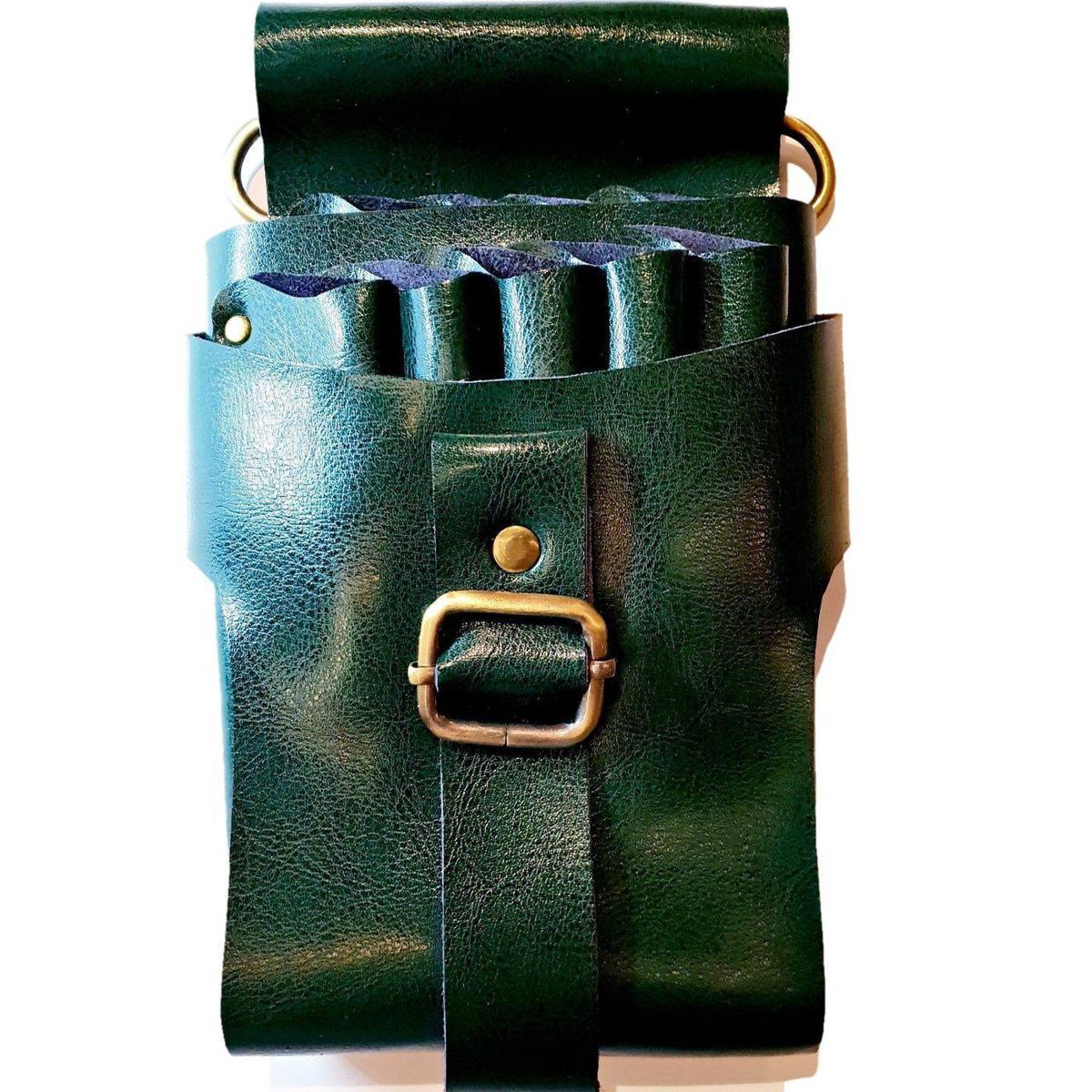 Japan Scissors - 9pcs - Green Leather Scissors Holster