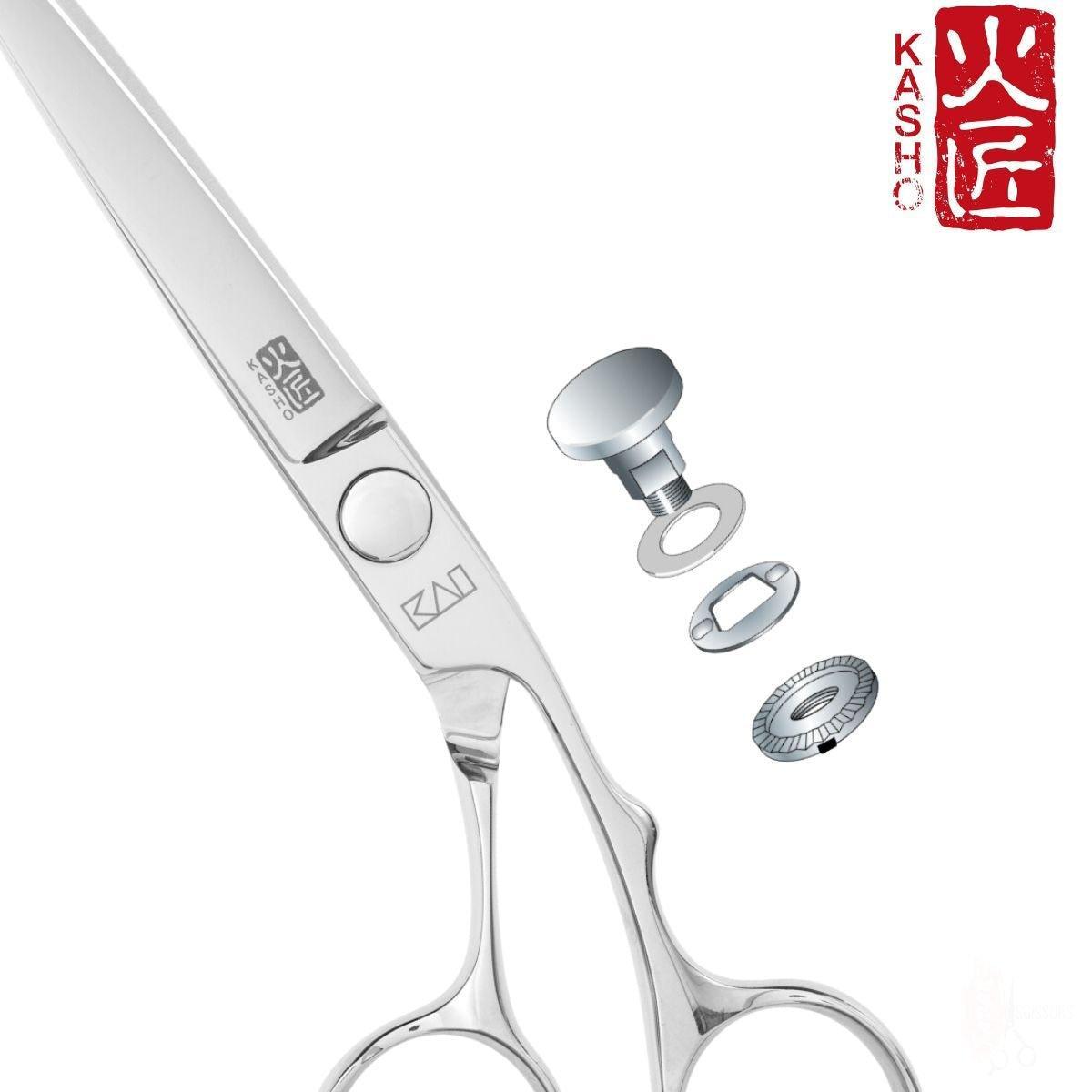 Kasho Silver Straight Hair Cutting Scissors