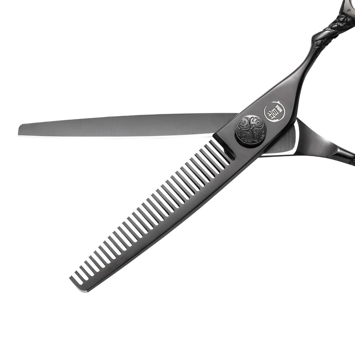 Mina Ash Black Thinning Scissors (SKU: MIN-ASH-T60)