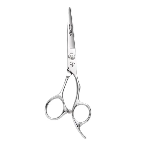 Ichiro Ergo apprentice cutting scissor with offset rings and polished blades.