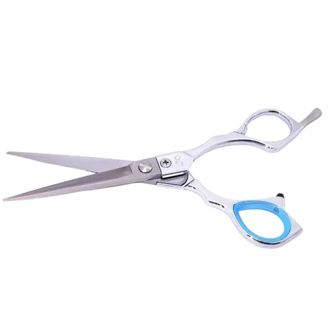 Yasaka Offset cutting scissor with offset rings and a convex blade.