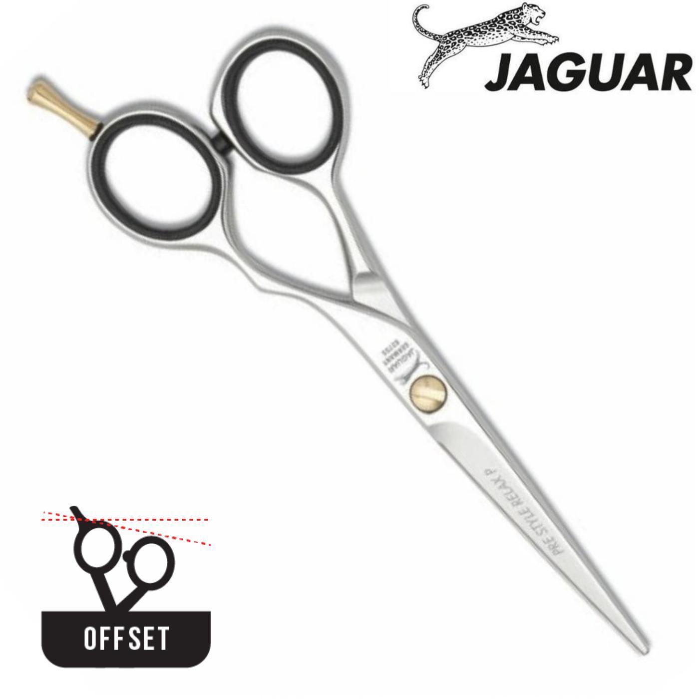 Jaguar Pre Style Relax hair cutting shear with micro-serrated blade.