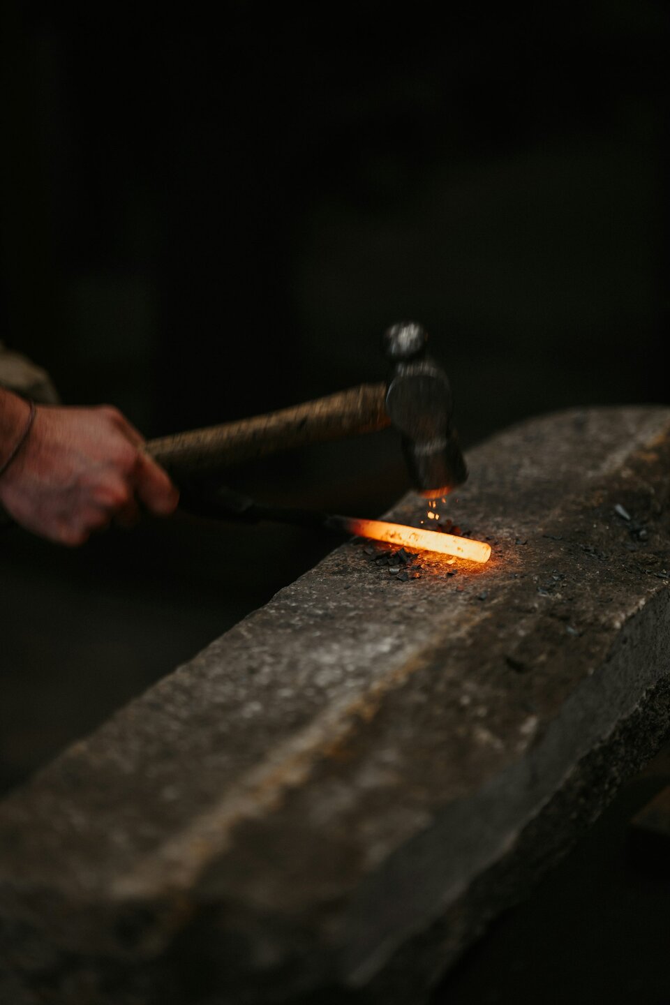 Traditional forge representing Japanese shear craftsmanship